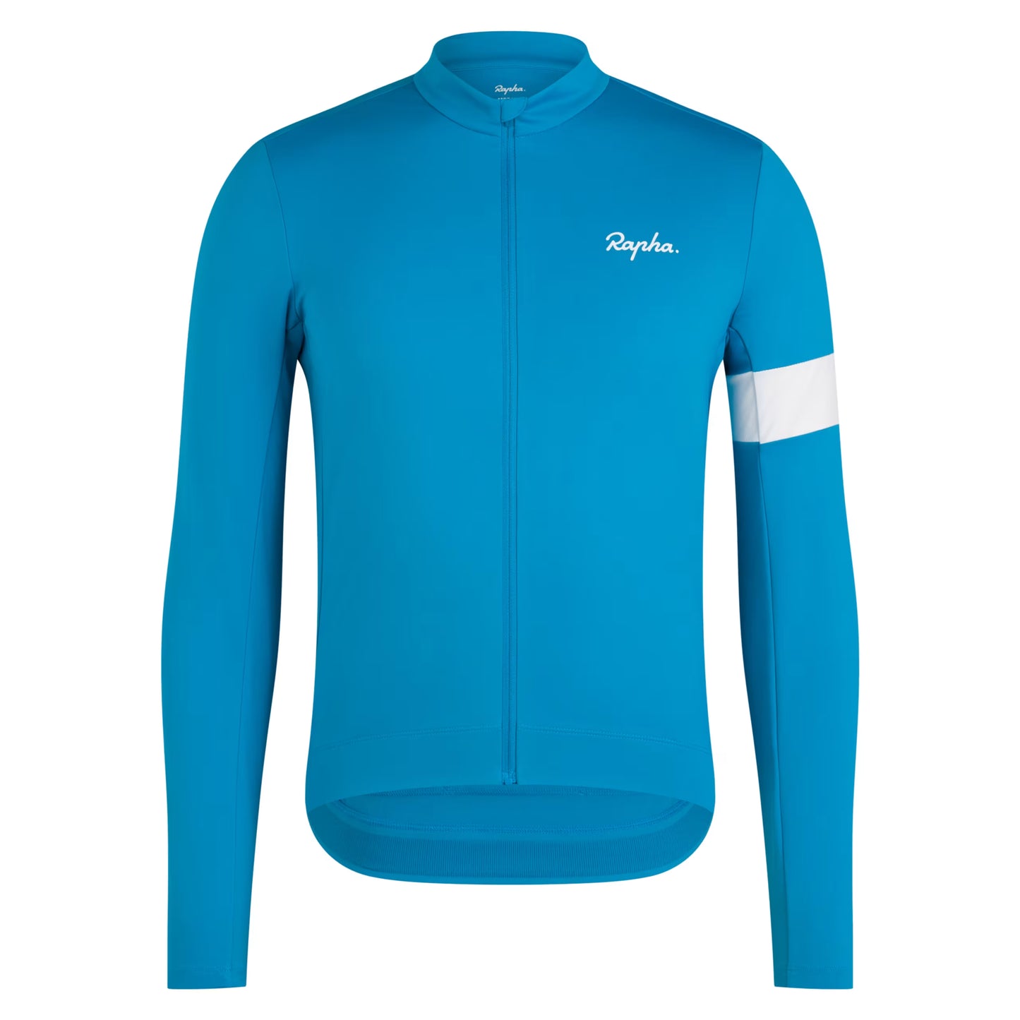 Rapha Men's Core Thermal Long Sleeve Jersey Teal Blue/White image 1