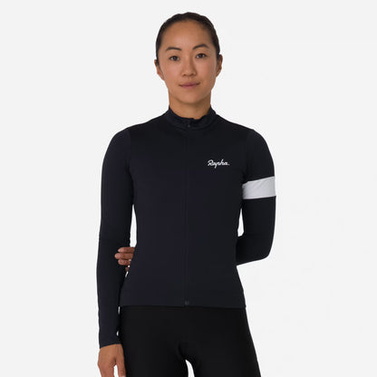 Rapha Women's Core Thermal Long Sleeve Jersey Black / White image 4