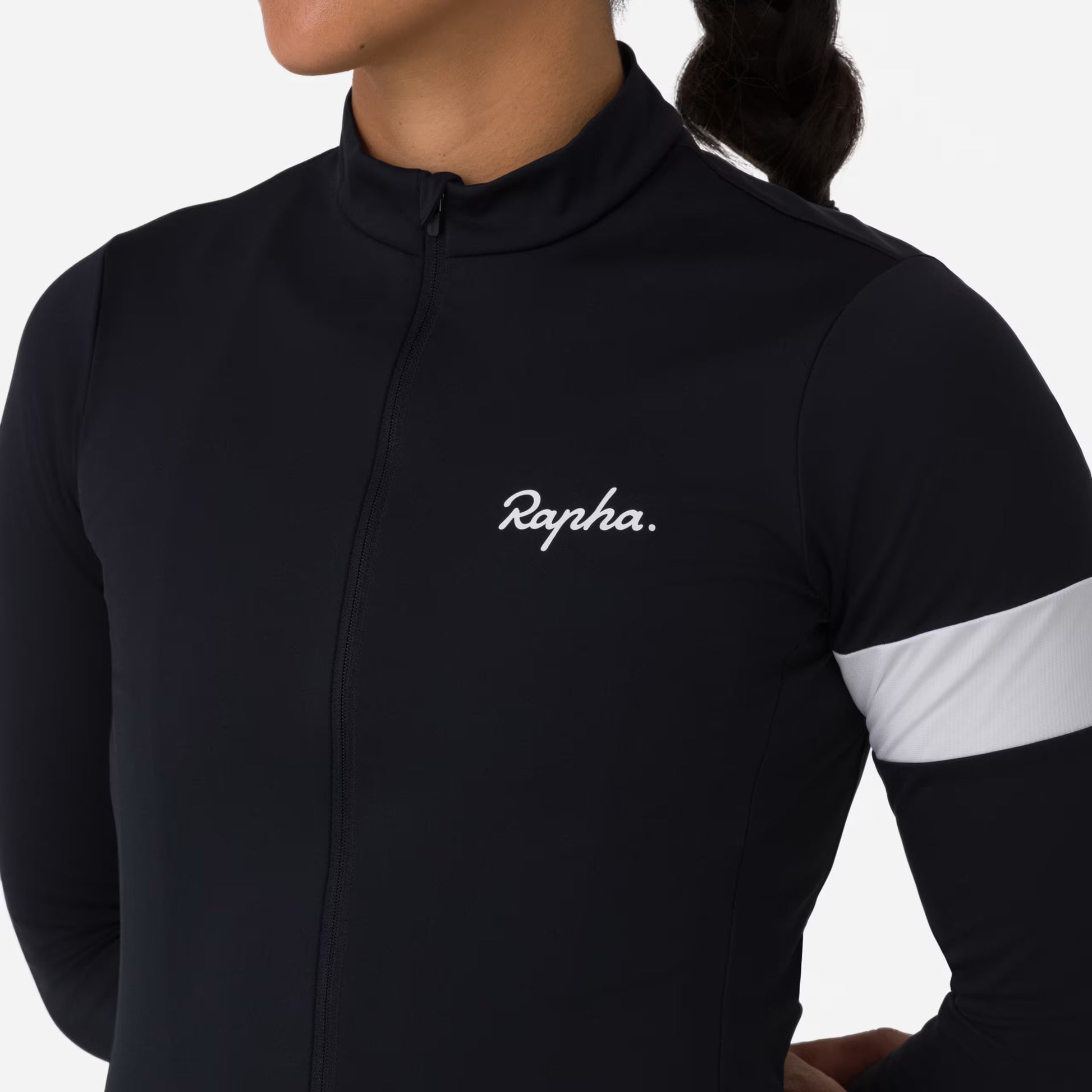 Rapha Women's Core Thermal Long Sleeve Jersey Black / White image 5