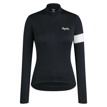 Rapha Women's Core Thermal Long Sleeve Jersey Black / White image 1