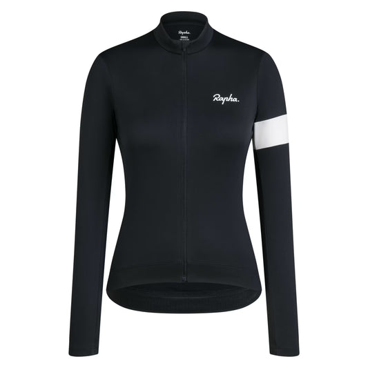 Rapha Women's Core Thermal Long Sleeve Jersey Black / White image 1