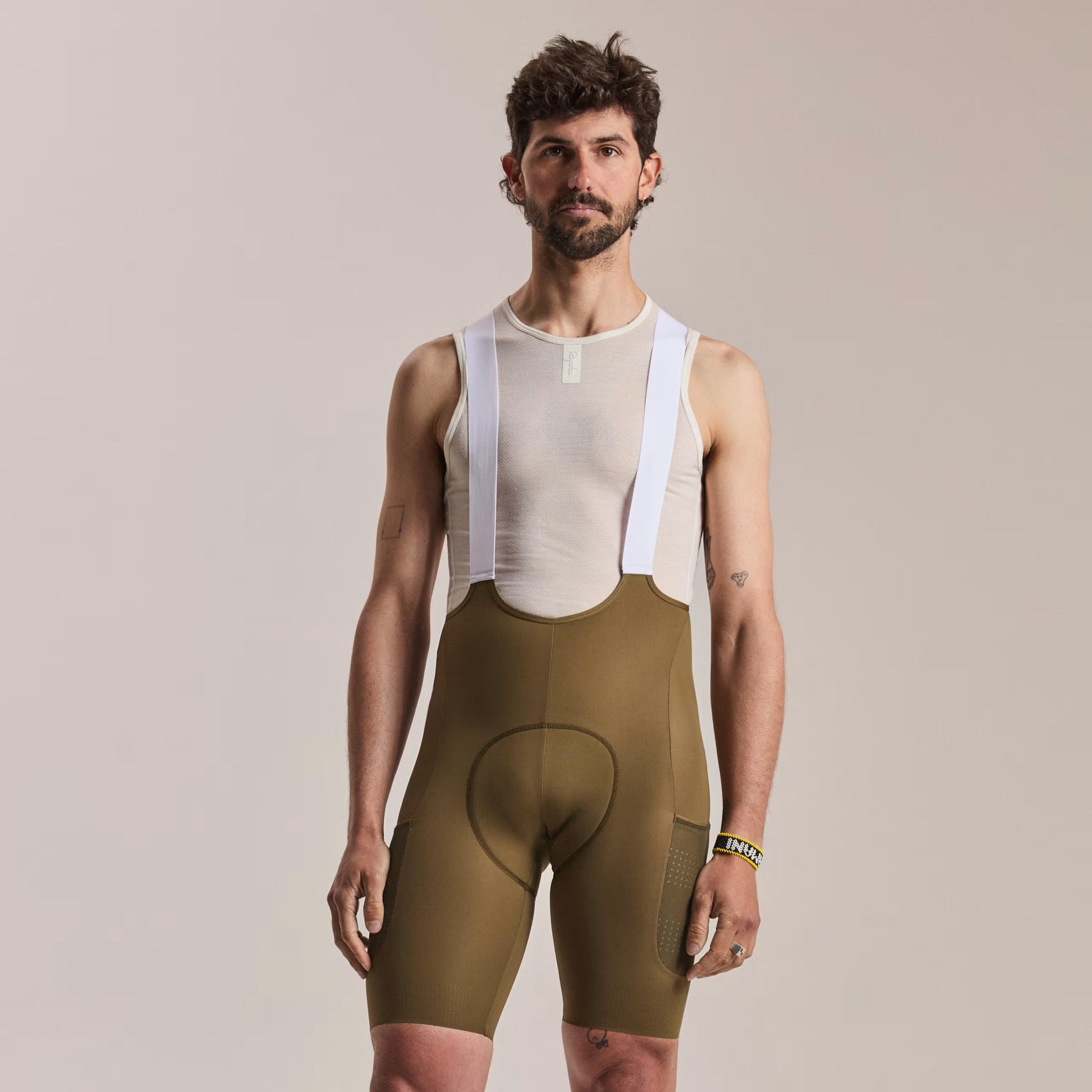 Rapha 2026 Men's Brevet Cargo Bib Cycling Shorts III - Dark Olive image 3