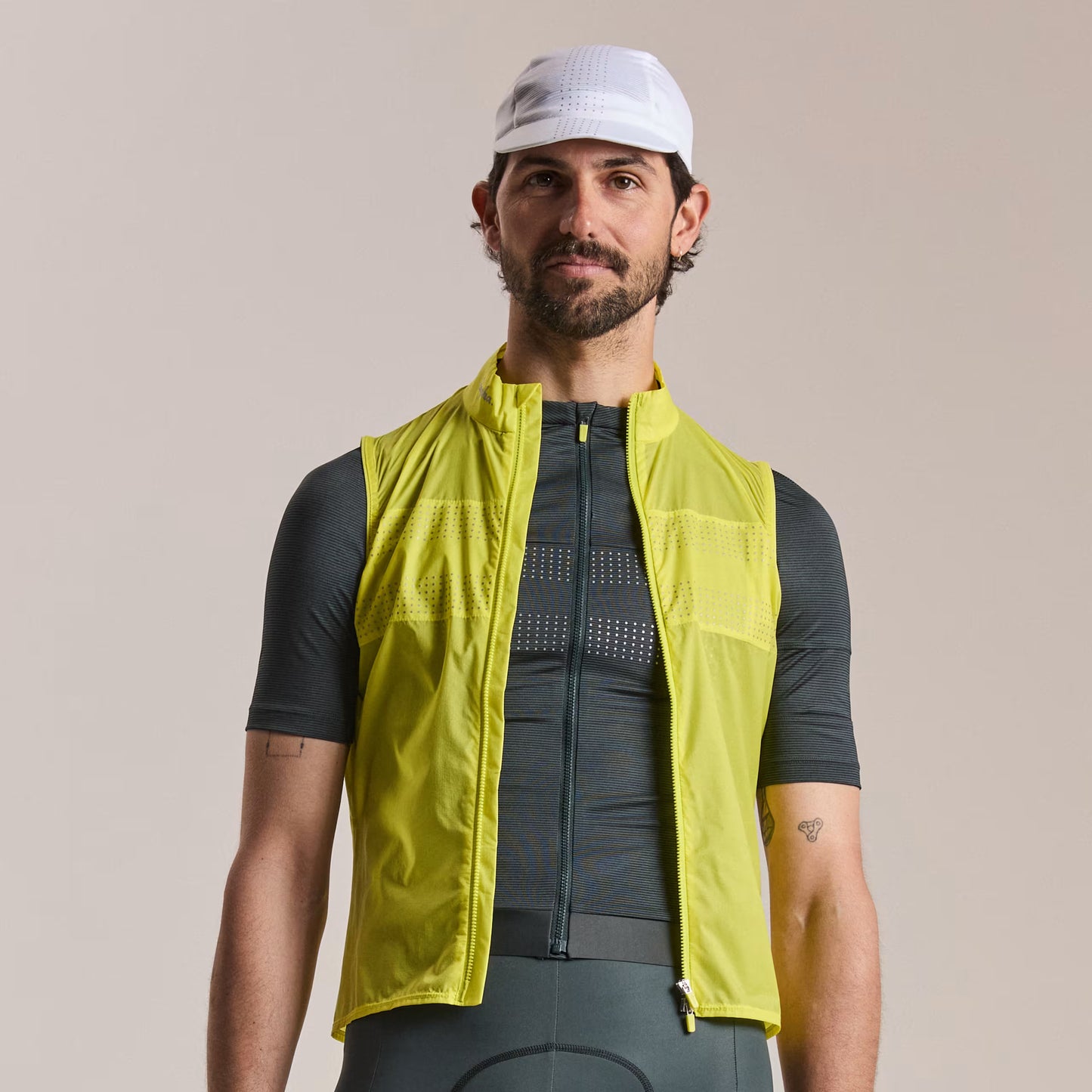 Rapha 2026 Men's Brevet Wind Gilet III, Chartreuse/Silver image 3