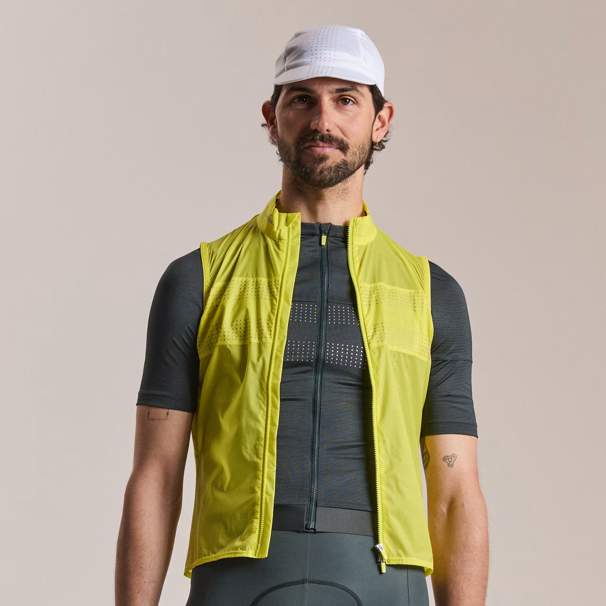 Rapha 2026 Men's Brevet Wind Gilet III, Chartreuse/Silver image 3