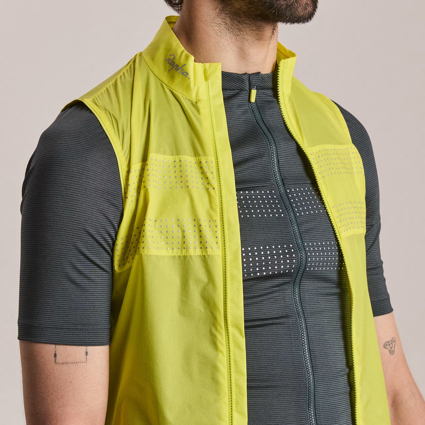 Rapha 2026 Men's Brevet Wind Gilet III, Chartreuse/Silver image 5