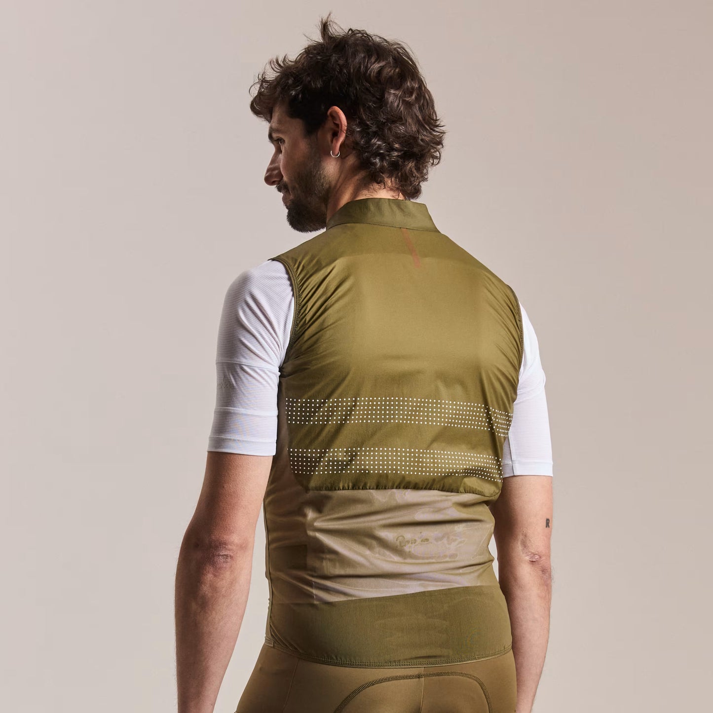Rapha 2026 Men's Brevet Wind Cycling Gilet III, Dark Olive/White image 6