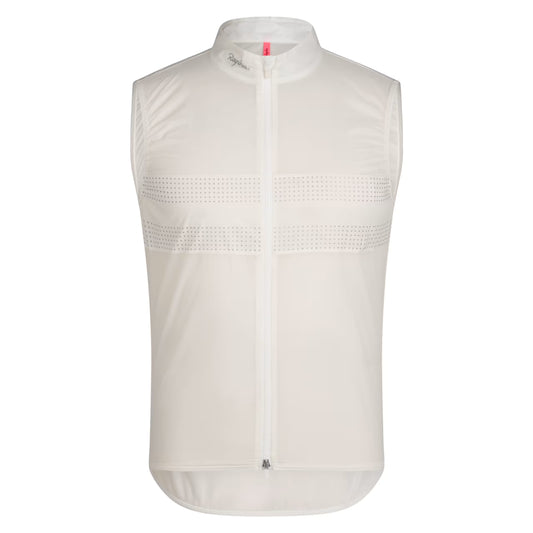Rapha Men's Brevet Wind Cycling Gilet III, White/Silver image 1