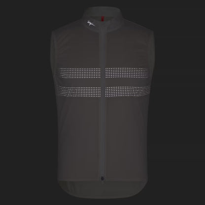 Rapha Men's Brevet Wind Cycling Gilet III, White/Silver image 7