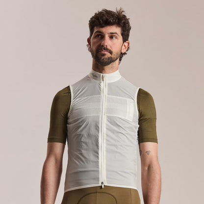 Rapha Men's Brevet Wind Cycling Gilet III, White/Silver image 3