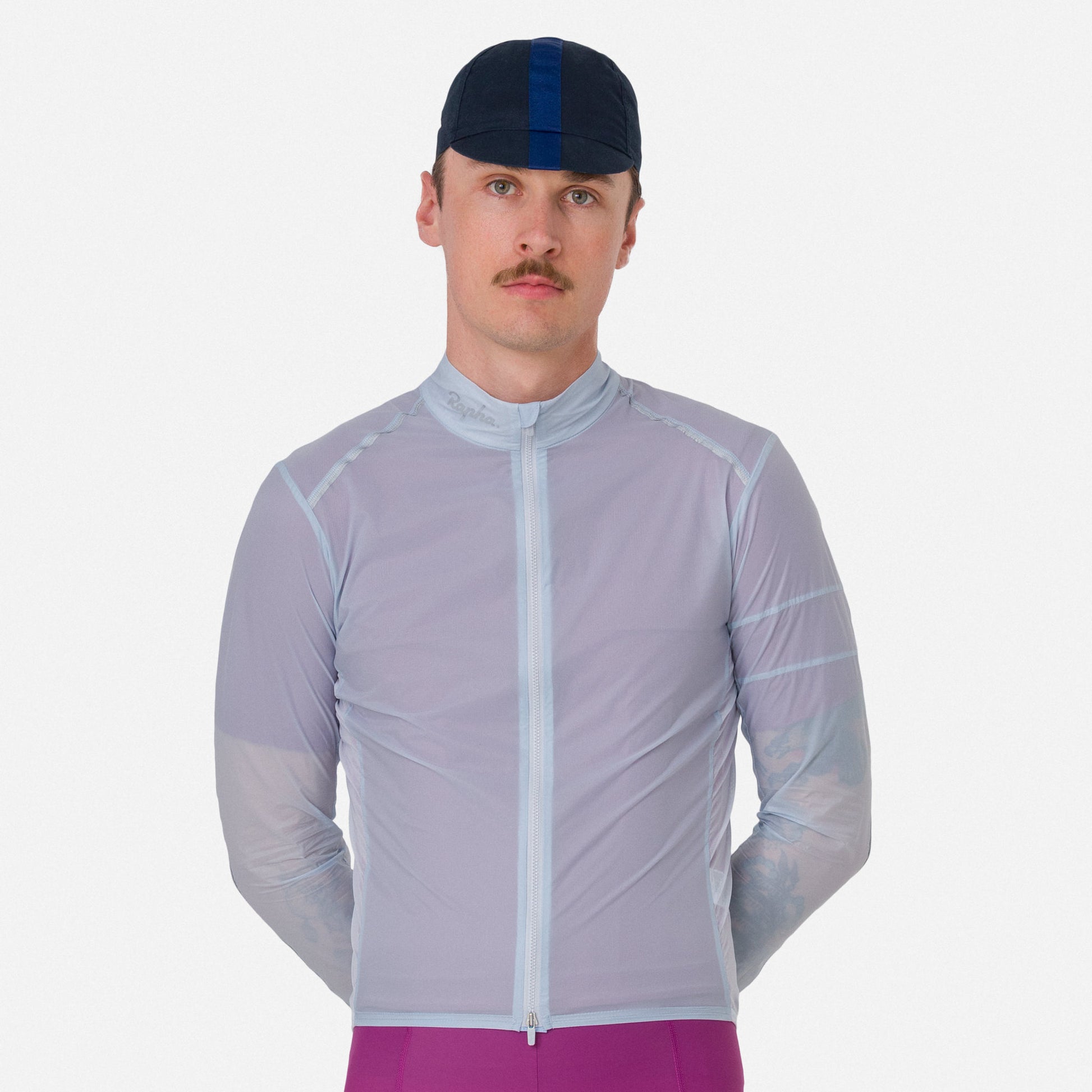 Rapha Men's Brevet Element Wind Jacket, Jewelled Ice/Silver image 4