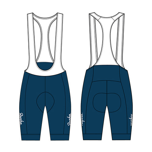 Rapha 2026 Women's Core Bib Shorts, Jewelled Blue/White