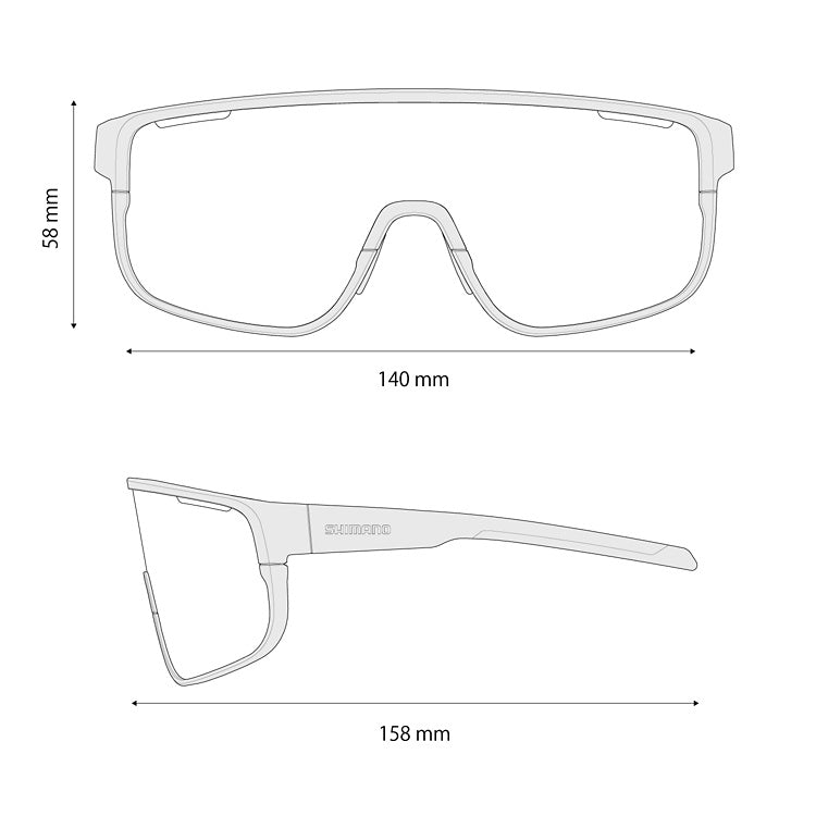 Shimano Pulsar Cycling Sunglasses Matte Black with Photochromic Grey Lens image 5