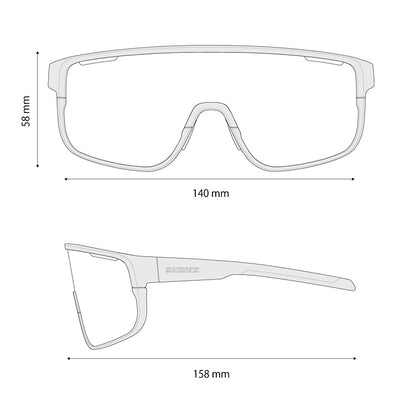 Shimano Pulsar Cycling Sunglasses Matte Black with Photochromic Grey Lens image 5