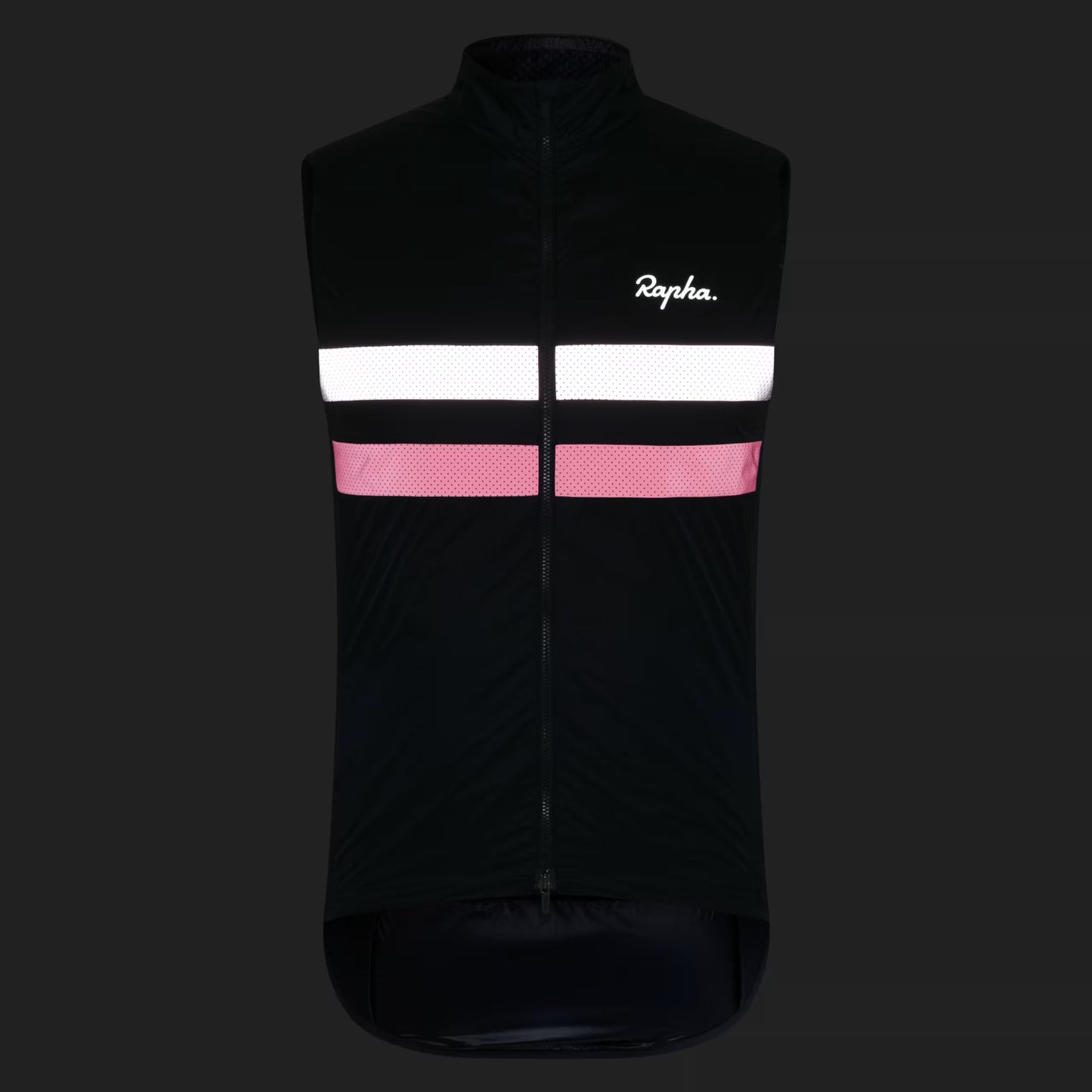 Rapha Men's Brevet Insulated Gilet, Dark Navy/Hi-Viz Pink image 3