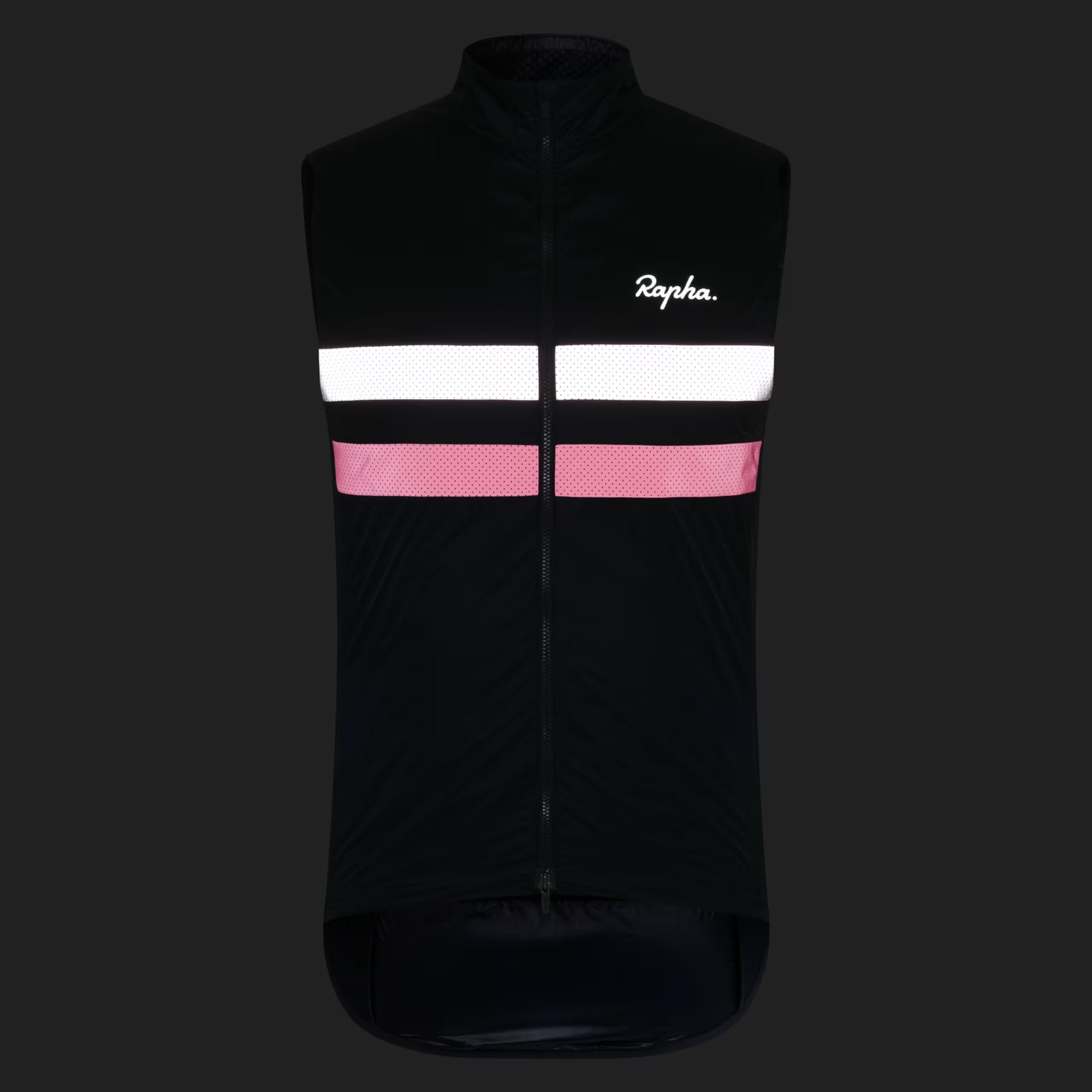 Rapha Men's Brevet Insulated Gilet, Dark Navy/Hi-Viz Pink image 3