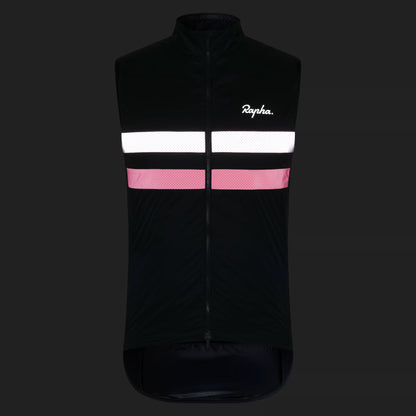 Rapha Men's Brevet Insulated Gilet, Dark Navy/Hi-Viz Pink image 3