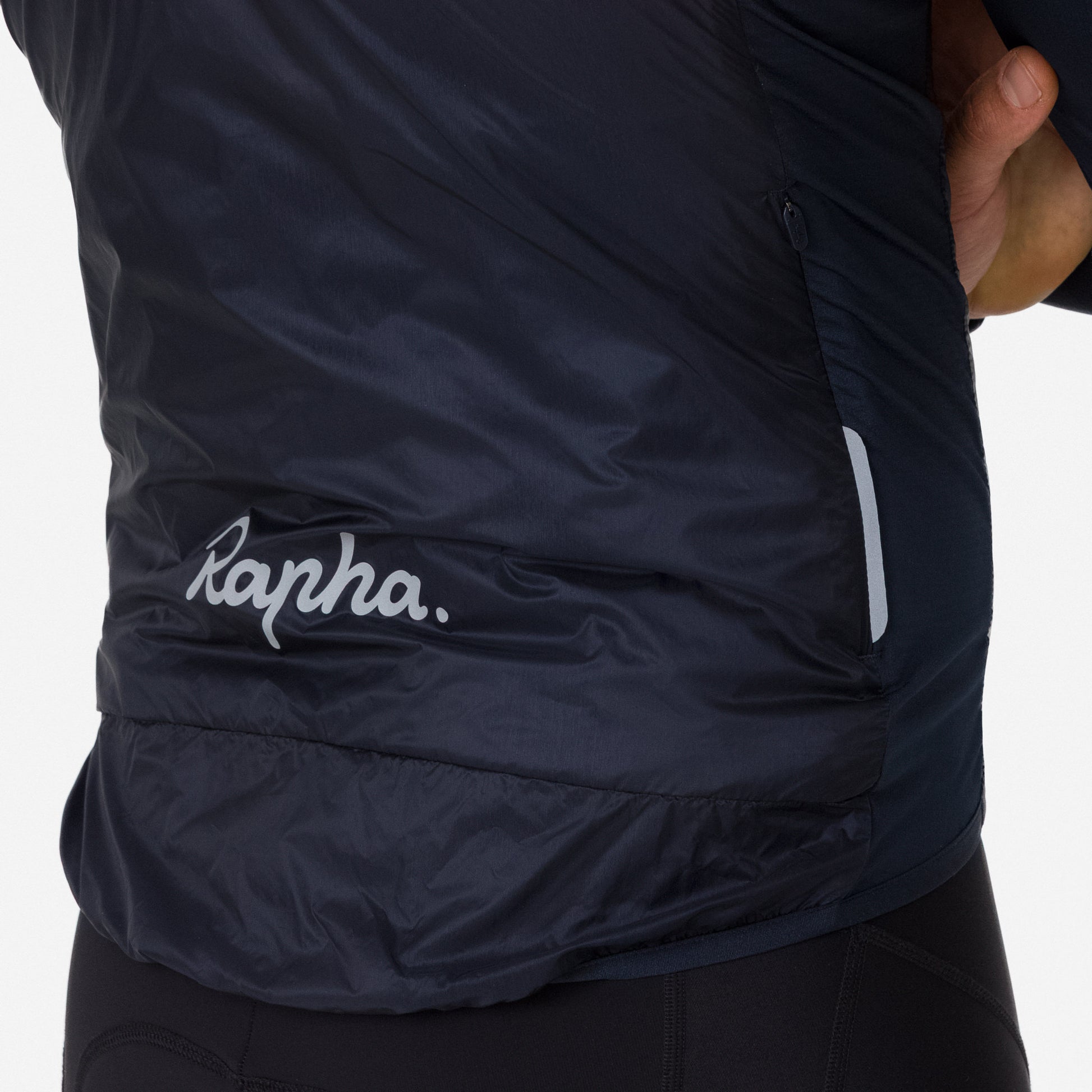 Rapha Men's Brevet Insulated Jacket, Dark Navy/Hi-Viz Pink image 5