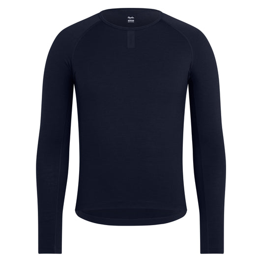 Rapha Men's Merino Long Sleeve Base Layer, Dark Navy image 1