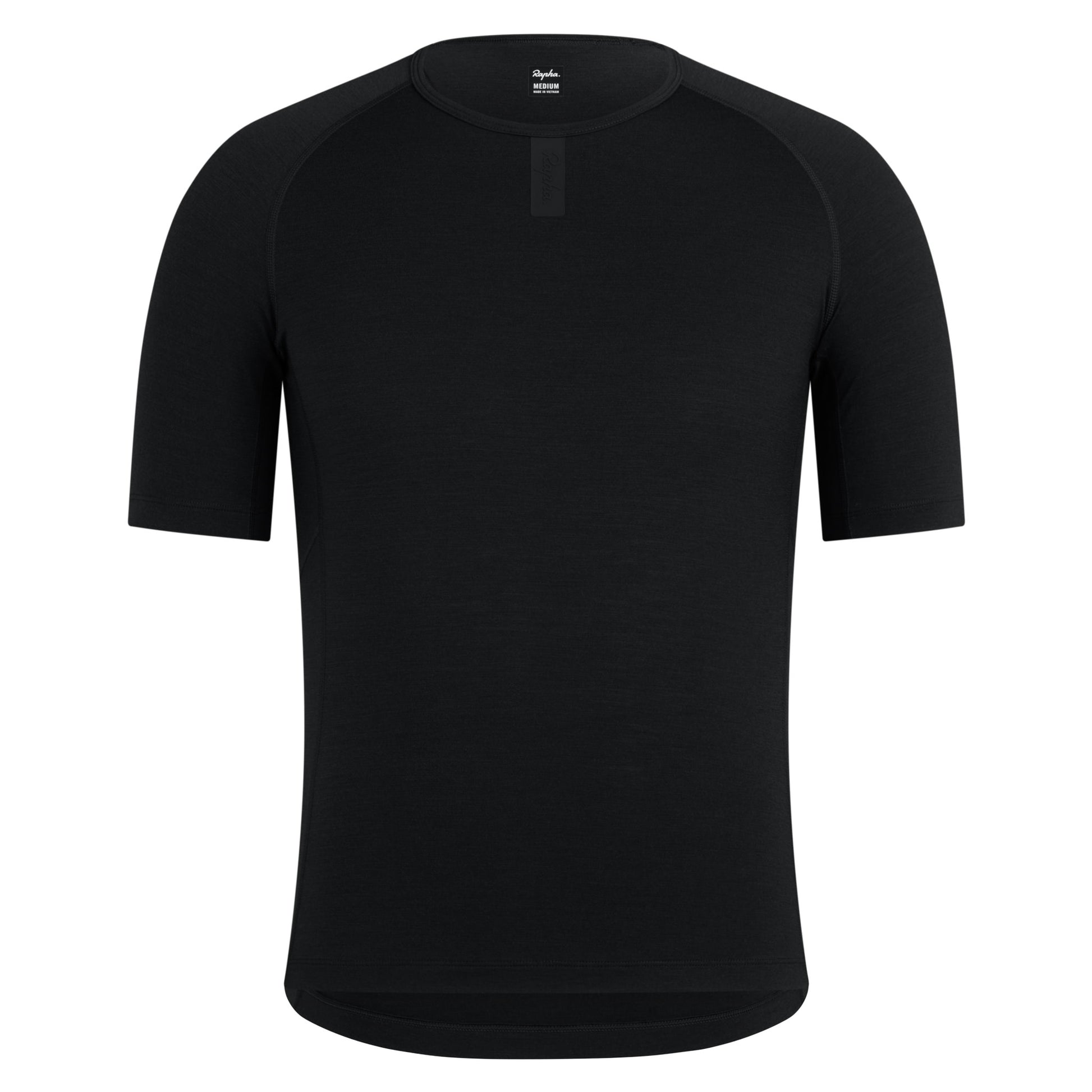 Rapha Men's Merino Base Layer Short Sleeve, Black CIA01XXBBK image 1