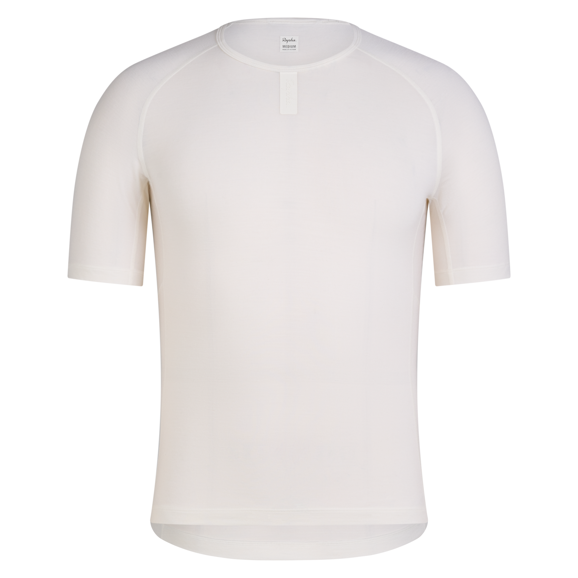 Rapha Men's Merino Base Layer Short Sleeve, Cream/White CIA01XXPWA image 1