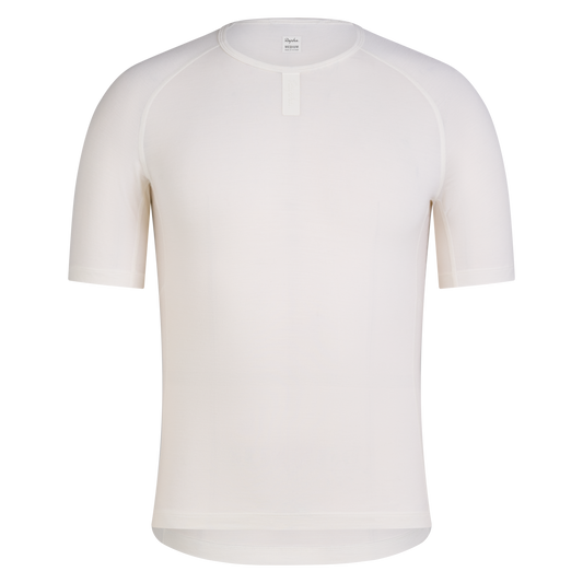 Rapha Men's Merino Base Layer Short Sleeve, Cream/White CIA01XXPWA image 1