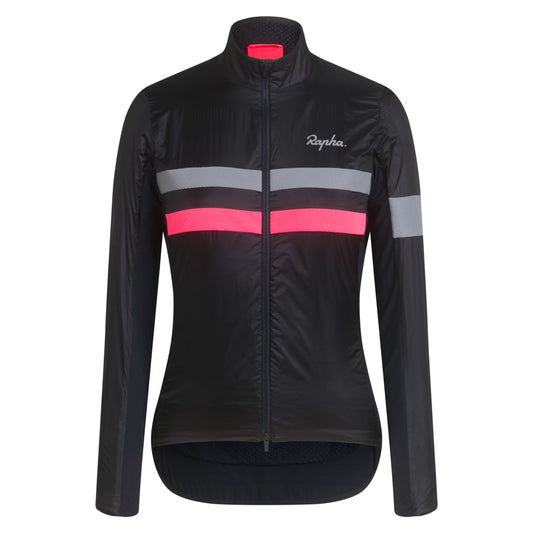 Rapha Women's Brevet Insulated Jacket, Dark Navy/Hi-Viz Pink image 1