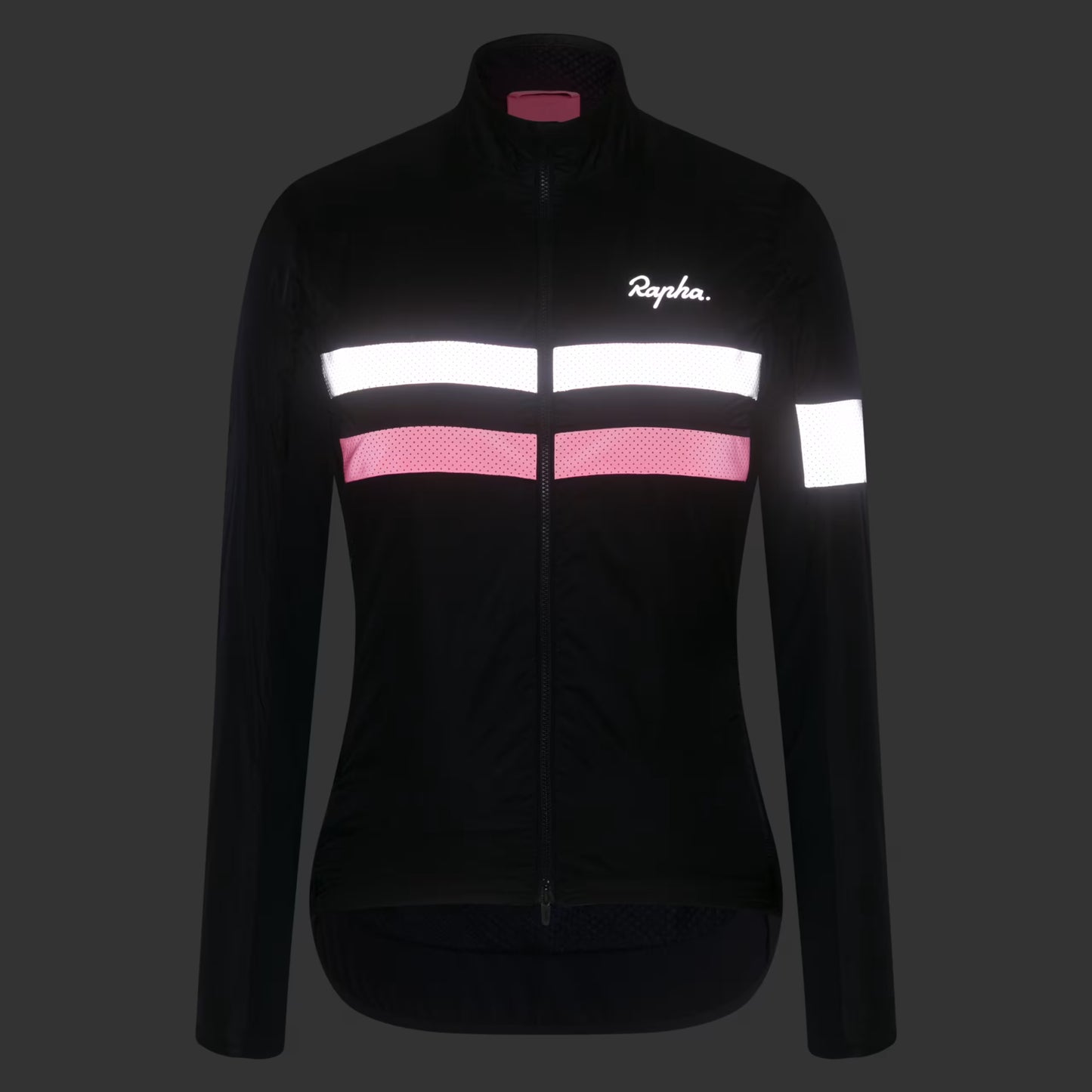 Rapha Women's Brevet Insulated Jacket, Dark Navy/Hi-Viz Pink image 6