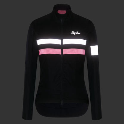Rapha Women's Brevet Insulated Jacket, Dark Navy/Hi-Viz Pink image 6