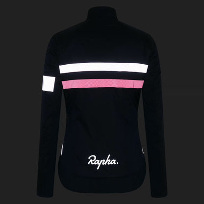 Rapha Women's Brevet Insulated Jacket, Dark Navy/Hi-Viz Pink image 5
