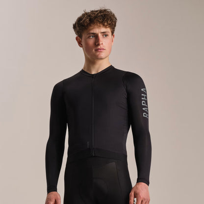 Rapha 2026 Men's Pro Team Long Sleeve Lightweight Jersey, Moss Black/Dark Grey image 3