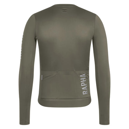 Rapha 2026 Men's Pro Team Long Sleeve Lightweight Jersey, Moss Green/Smoky Silver image 2