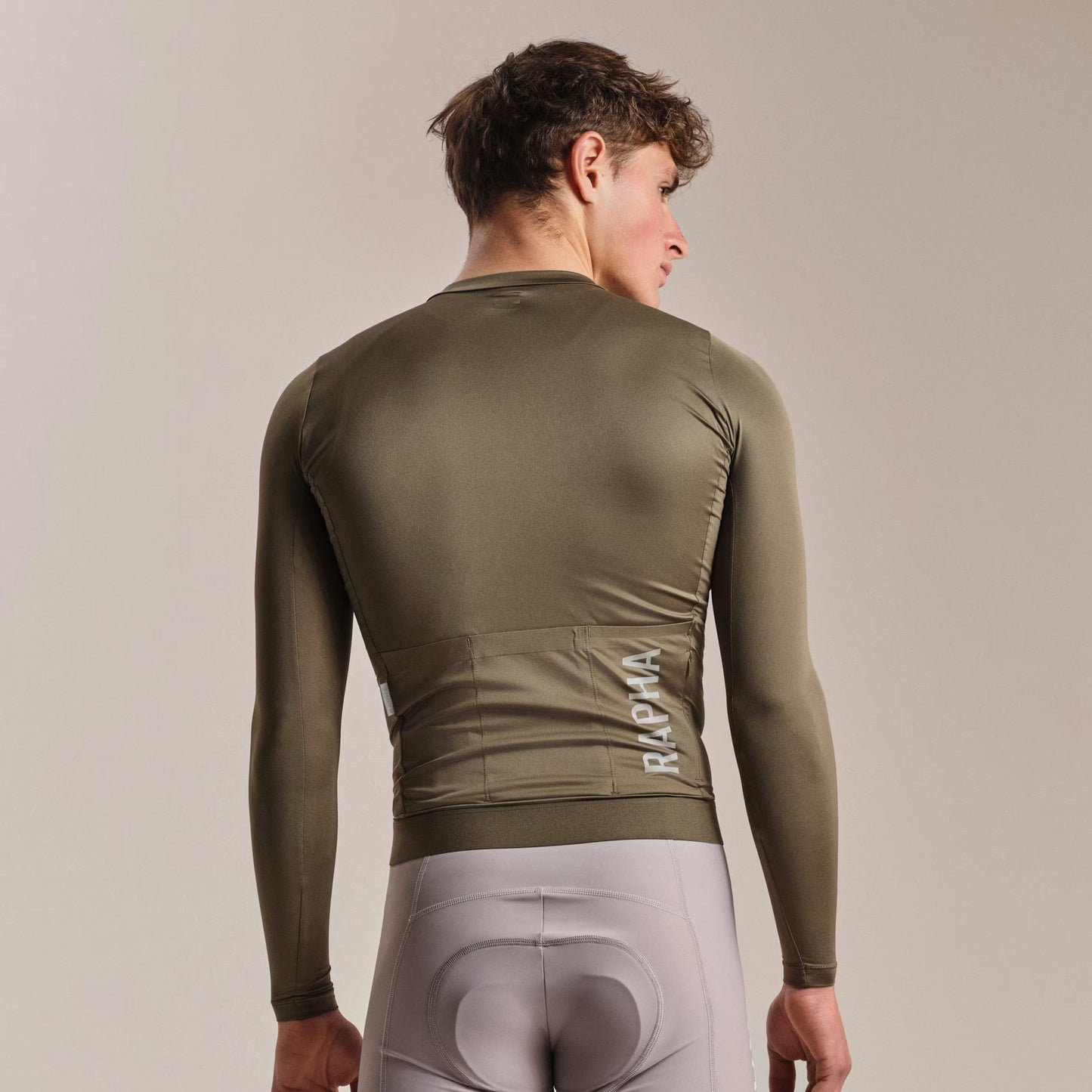 Rapha 2026 Men's Pro Team Long Sleeve Lightweight Jersey, Moss Green/Smoky Silver image 6