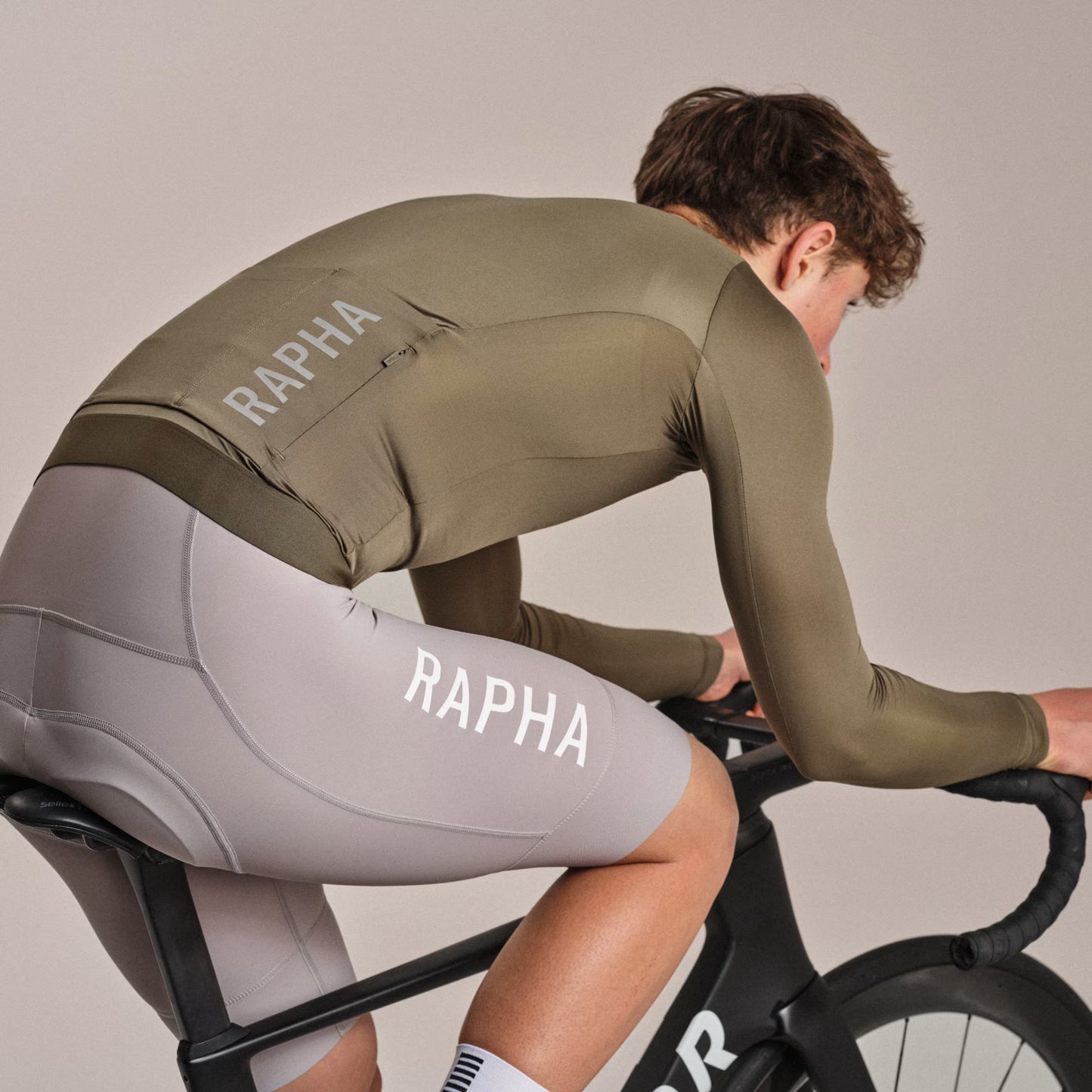 Rapha 2026 Men's Pro Team Long Sleeve Lightweight Jersey, Moss Green/Smoky Silver image 4