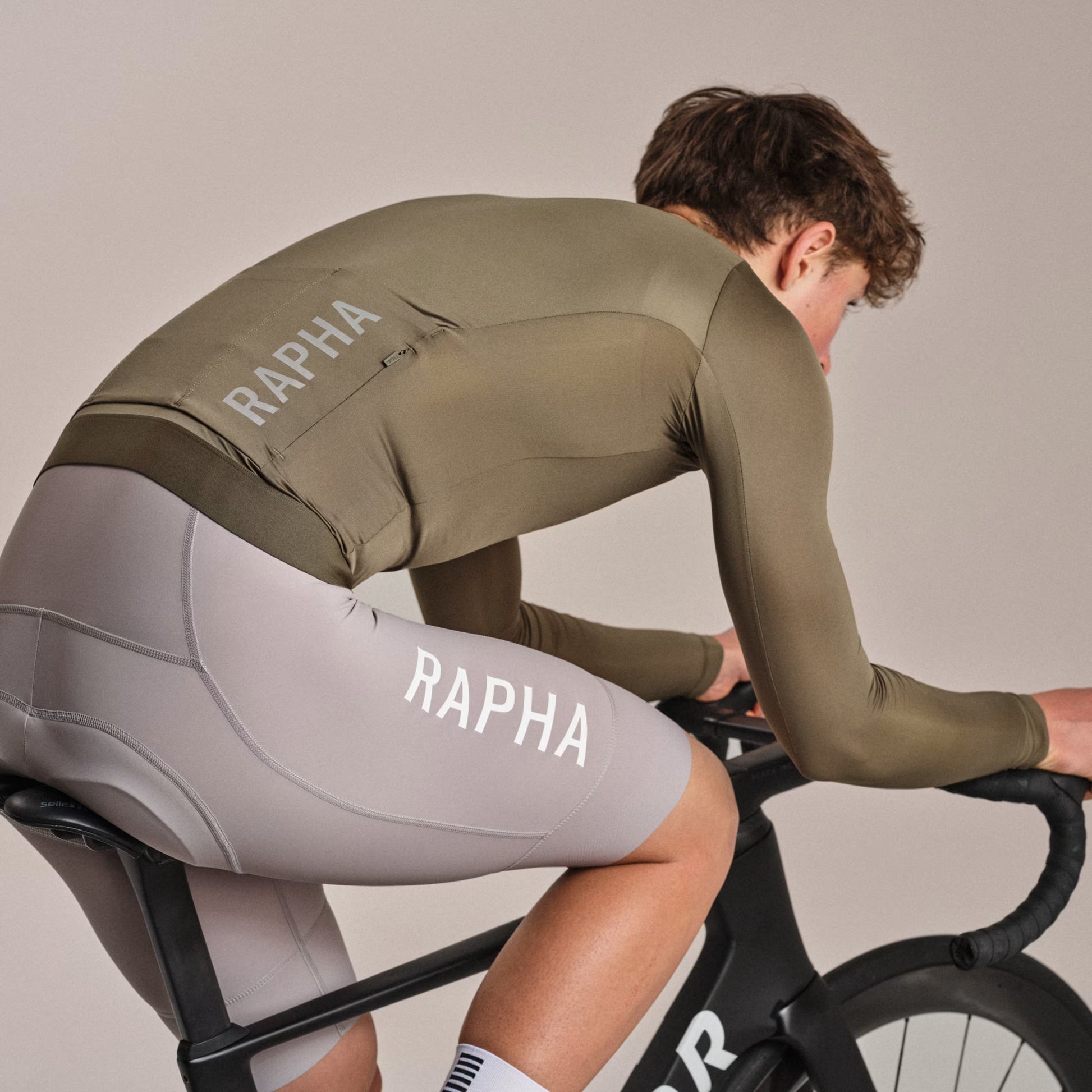 Rapha 2026 Men's Pro Team Long Sleeve Lightweight Jersey, Moss Green/Smoky Silver image 4