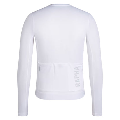 Rapha 2026 Men's Pro Team Long Sleeve Lightweight Jersey, White/Silver image 2