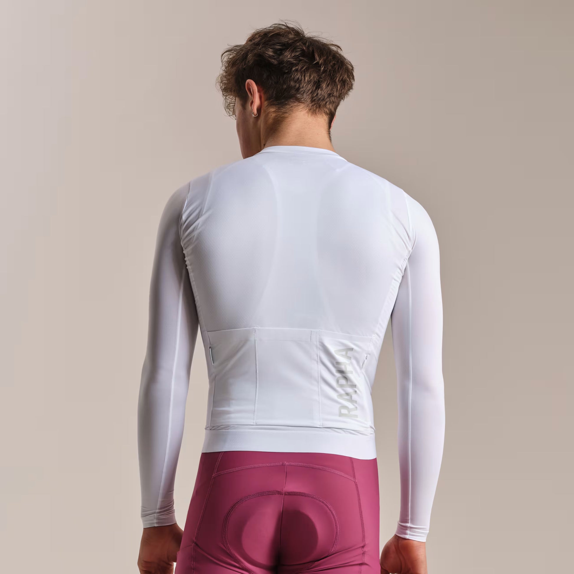 Rapha 2026 Men's Pro Team Long Sleeve Lightweight Jersey, White/Silver image 5
