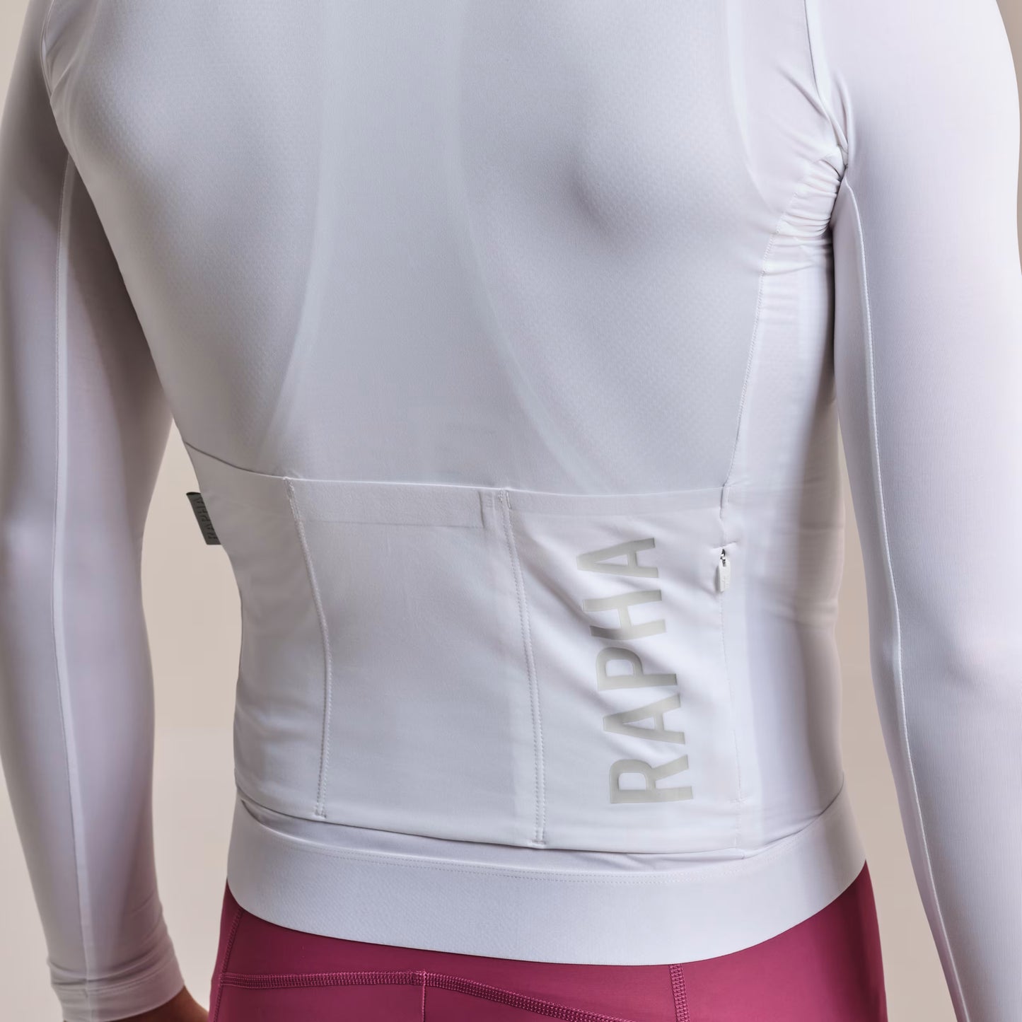 Rapha 2026 Men's Pro Team Long Sleeve Lightweight Jersey, White/Silver image 4