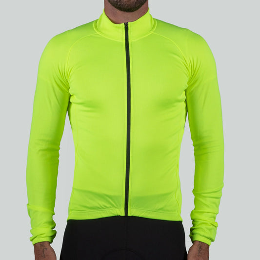 Bellwether Men's Draft Long Sleeve Cycling Jersey - Hi-Viz image 1