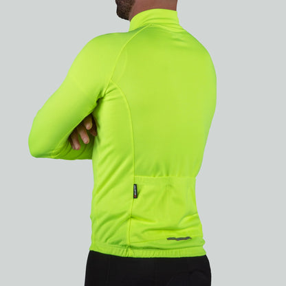 Bellwether Men's Draft Long Sleeve Cycling Jersey - Hi-Viz image 2