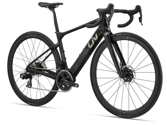2025 Giant Liv Avail Advanced E+ EL 0 Women's Electric Road Bike - Raw Carbon image 1