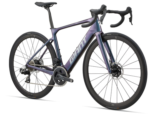 2025 Giant Defy Advanced E+ Elite 0 Men's Electric Road Bike - Blue Dragonfly image 1
