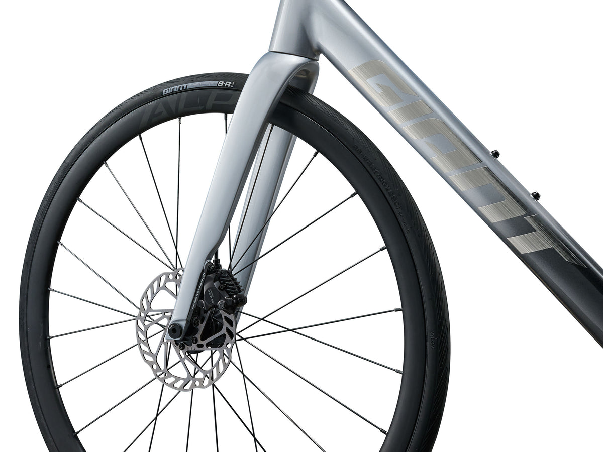 2026 Giant Contend SL0 Men's Road Endurance Bike, Silver/Charcoal image 6