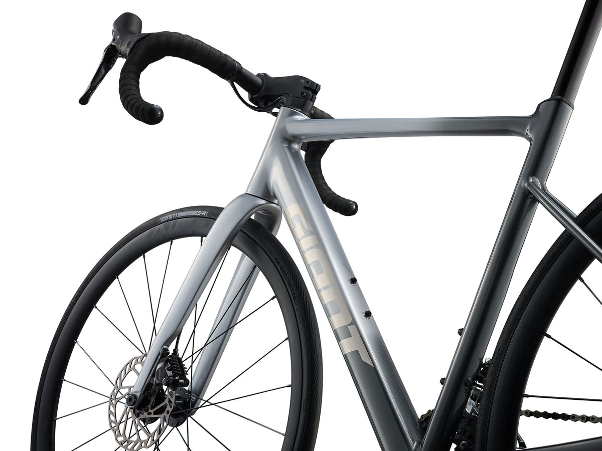 2026 Giant Contend SL0 Men's Road Endurance Bike, Silver/Charcoal image 8