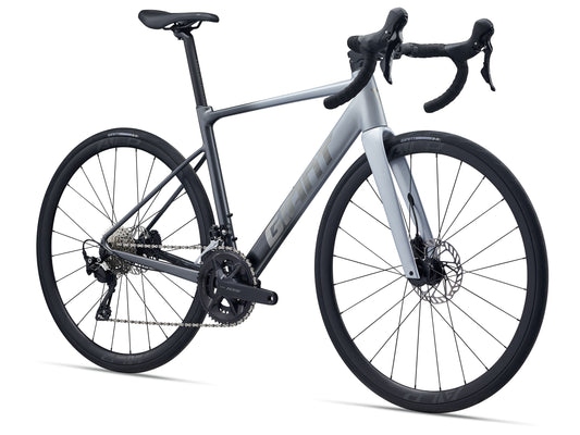 2026 Giant Contend SL0 Men's Road Endurance Bike, Silver/Charcoal image 1