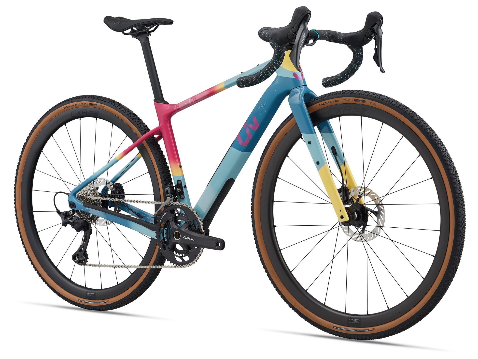 2026 Giant Liv Devote Advanced 0-SE Women's Gravel/Adventure Bike - Tropical Collage 9032028103,9032028104,9032028105 image 1