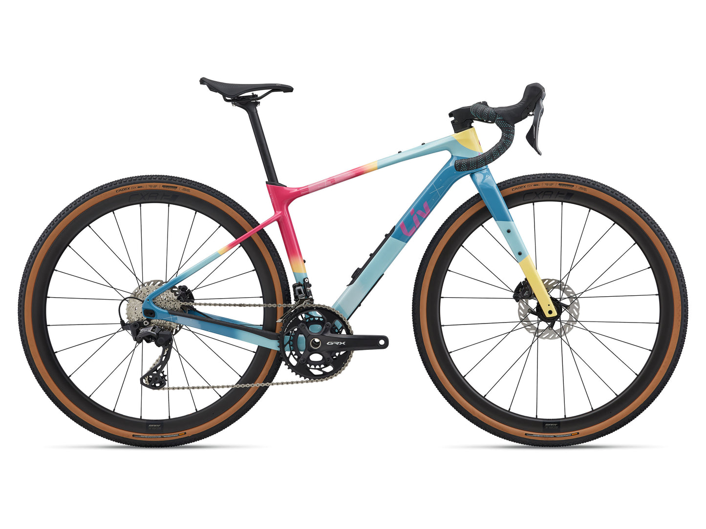 2026 Giant Liv Devote Advanced 0-SE Women's Gravel/Adventure Bike - Tropical Collage 9032028103,9032028104,9032028105 image 2