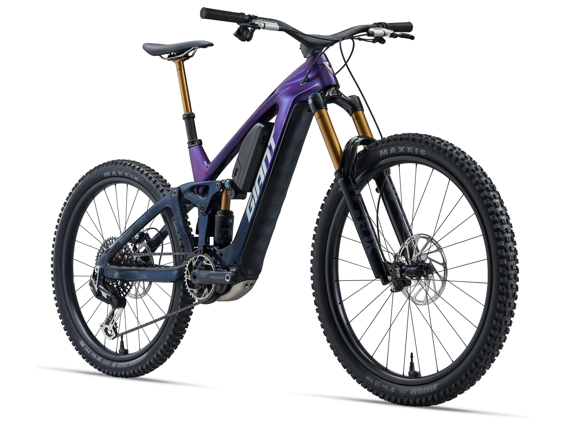 2026 Giant Reign Advanced E+ 0 Men's Electric Mountain Bike - Purple Haze/Metallic Navy