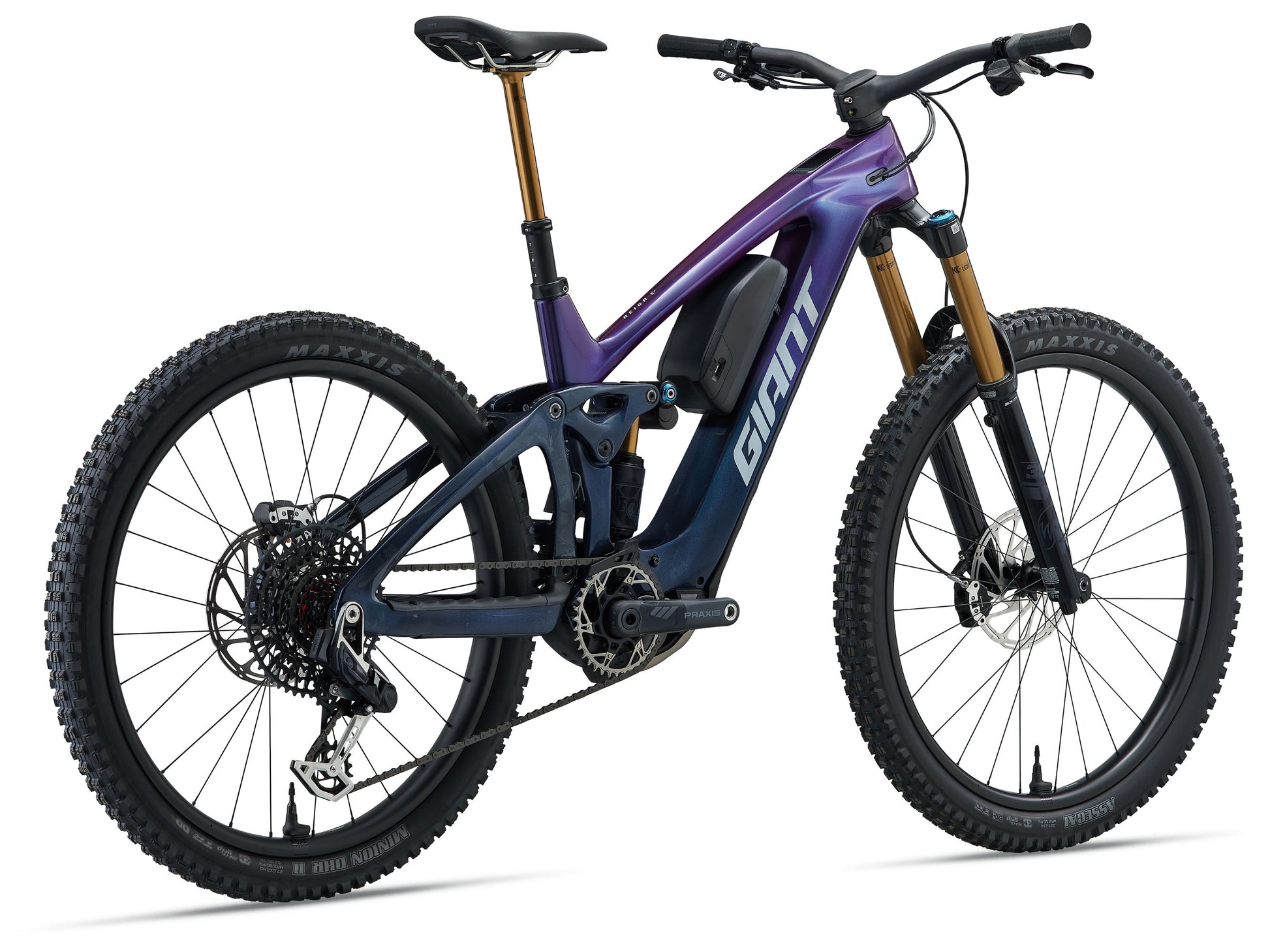 2026 Giant Reign Advanced E+ 0 Men's Electric Mountain Bike - Purple Haze/Metallic Navy image 3 6461000104,6461000105,6461000107,6461000108