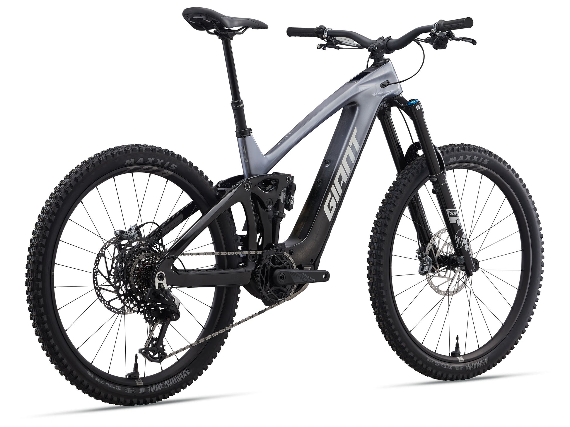 2026 Giant Reign Advanced E+ 1 Men's Electric Mountain Bike - Mercury/Carbon Smoke image 8 6461001104,6461001105,6461001107,6461001108