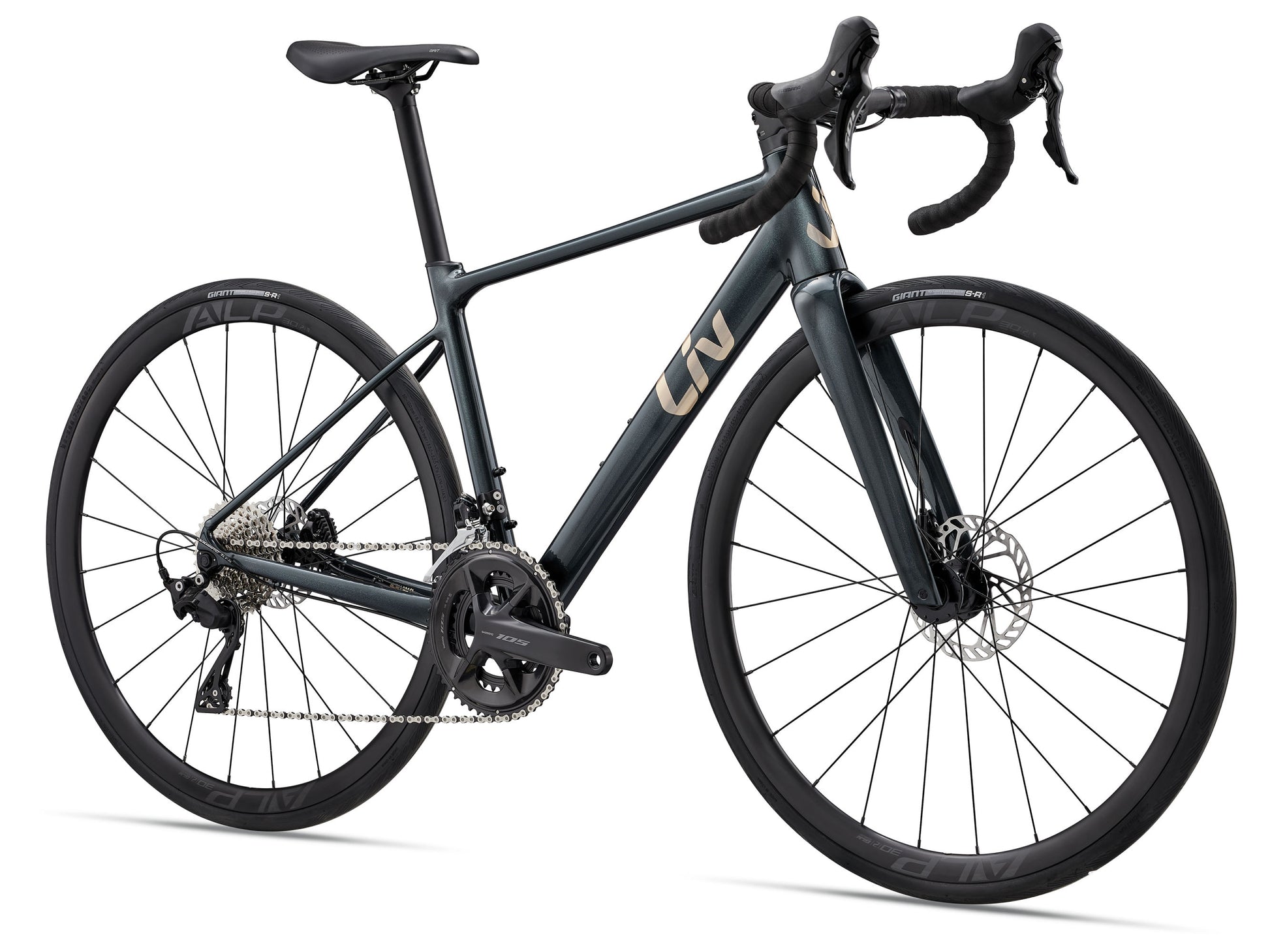 2027 Giant BeLiv SL 0 Women's Endurance Road Bike, Asphalt Green image 1